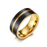 New Arrival 8mm Stylish Thin Line Style Tungsten Carbide Rings for Men - Popular Wedding Rings - The Jewellery Supermarket