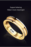 New Arrival 5mm Width Gold Plating Prism Design Tungsten Wedding Rings for Women and Men - Ideal Fashion Jewellery - The Jewellery Supermarket