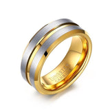 New Arrival 8mm Stylish Thin Line Style Tungsten Carbide Rings for Men - Popular Wedding Rings - The Jewellery Supermarket