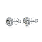 Fashion Design Top Quality GRA 0.5Carat D Colour Moissanite Diamonds Stud Earrings - Sterling Silver Fine Jewellery - The Jewellery Supermarket