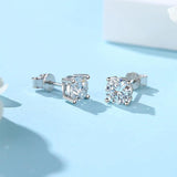 Luxury D Colour VVS 0.1-2CT Sterling Silver Moissanite Diamond Earrings For Women - Fine Jewellery Earrings