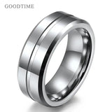 New Trendy Smooth Surface 8MM Tungsten Carbide Wedding Engagement Men's Rings Anniversary Jewelry Gift For Men - The Jewellery Supermarket