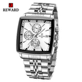 New Top Brand Stainless Steel Quartz Watch for Men - Fashion Waterproof Luminous Chronograph Date Sport Timepiece