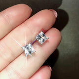 Dazzling Lab Diamond 925 Sterling Silver Stud Earring- Best Online Prices by Jewellery Supermarket