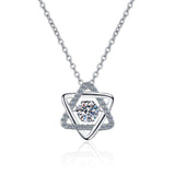 Fine Jewelry Silver 0.5ct Real Moissanite Diamond Necklace For Women
