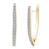 New Arrival Delicate Design Austria crystal Gold Color Earrings