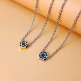 NEW Vintage Star of David Stainless Steel Metal Chain Necklace for Men and Women