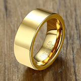 New Arrival 8mm Popular Fashion Gold Colour Tungsten Ring for Men - Trendy Jewellery - The Jewellery Supermarket