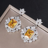 NEW ARRIVAL - Vintage Lab Citrine Gemstone High Carbon Diamond Jewellery Sets - The Jewellery Supermarket