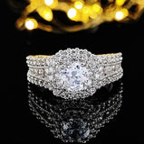 New Arrival Splendid Luxury Round Cut Designer AAA+ Quality CZ Diamonds High End Ring