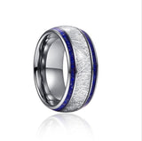 NEW Imitation Meteorite Lapis Lazuli Tungsten Carbide Men's Ring -  High Quality Tungsten Rings