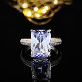 New Arrival Luxury Princess Cut Designer AAA+ Quality CZ Diamonds High End Engagement Ring
