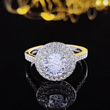Captivating New Arrival Luxury Halo AAA+ Cubic Zirconia Diamonds Fashion Ring - The Jewellery Supermarket