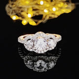 NEW ARRIVAL - Superb Designer Luxury Three stones AAA+ Quality CZ Diamonds High End Ring