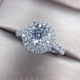 Captivating New Arrival Luxury Halo AAA+ Cubic Zirconia Diamonds Fashion Ring - The Jewellery Supermarket