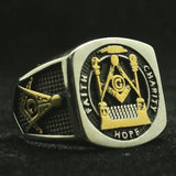 Latest 316L Stainless Steel Cool Hope Freemasons Ring - The Jewellery Supermarket