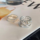 Creative Design Trendy Elegant Geometric Minimalist Engagement Ring