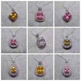 925 Silver AAA+ Cubic Zirconia Diamonds Colourful Fine Jewelry Pendants For Women