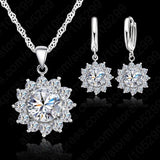 925 Sterling Silver Austrian Crystal Pendant and earrings- Factory Direct Prices by Jewellery Supermarket - The Jewellery Supermarket
