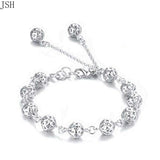 925 Sterling Silver Colour Noble Top Pretty Fashion Nice Ball Bracelet - The Jewellery Supermarket