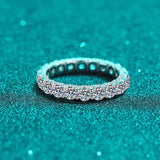 Gorgeous 18K White Gold Plated 2.5ct D Colour Moissanite Diamonds Eternity Rings, Wedding Engagement  Jewellery