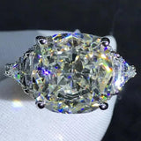 Brilliant 3EX Cushion Cut 6CT VVS D Colour Lab Created Diamond Wedding Engagement Rings - Fine Jewellery