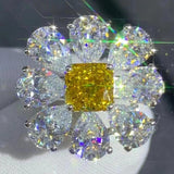 Romantic Solid 3EX Cushion Cut 5CT VVS D Color AAAAA Lab Created Diamond Big Rings - Fine Jewellery - The Jewellery Supermarket
