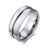New Arrival 8mm Width Top Quality 100% Tungsten Carbide Rings for Men - Popular Wedding Jewellery - The Jewellery Supermarket