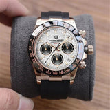 New Luxury Top Brand Sapphire Glass High Quality Chronograph Stainless Steel Waterproof Men's Quartz Watches - The Jewellery Supermarket