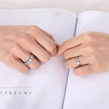 Unisex Silver Colour  4/6/8mm Brushed Tungsten Carbide Rings For Women - Couple Wedding Rings