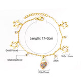 Stainless Steel Chains Charming Bracelets - Gold Colour Conch Star Trendy Style with Link Chain Extender - The Jewellery Supermarket