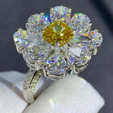 Romantic Solid 3EX Cushion Cut 5CT VVS D Color AAAAA Lab Created Diamond Big Rings - Fine Jewellery - The Jewellery Supermarket