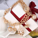 ZOSHI New Woman Bracelets Mulitlayers Gold Color Chain Heart Bracelets &amp; Bangles Charm Bracelets For Women Crystal Bracelets - The Jewellery Supermarket