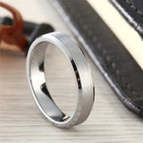 Unisex Silver Colour  4/6/8mm Brushed Tungsten Carbide Rings For Women - Couple Wedding Rings