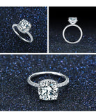 Luxury Classic 4CT 10 Hearts Arrows AAAA Simulated Diamonds Ring -  Engagement Wedding Rings - The Jewellery Supermarket