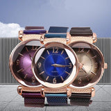 New Arrival Fashion Magnet Buckle Luxury Fashion Ladies Geometric Roman Numeral Quartz Movement Watch