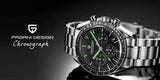 Top Brand AK Project Stainless Steel Sapphire Glass Speed Chronograph Automatic Date Luxury Quartz Wrist Watches - The Jewellery Supermarket