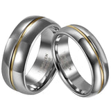 New Couple Inset 6/8 mm Bague Tungsten Carbide Ring for Anniversary Engagement Wedding Jewellery Rings