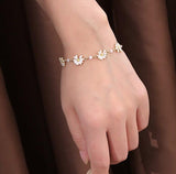Fashion Sweet Daisy Flower Charm Bracelet - Minimalist Flowers Pearl Women Party Banquet Statement Jewellery - The Jewellery Supermarket