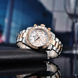 Top Brand Luxury Quartz Watches for Men - Stainless Steel Sapphire Glass Chronograph 10Bar Wristwatches - The Jewellery Supermarket