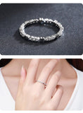 Superb Minimalism Silver Hearts Stackable Rings For Women - AAAA Simulated Diamonds Vintage Fine Jewellery - The Jewellery Supermarket