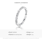 Superb Minimalism Silver Hearts Stackable Rings For Women - AAAA Simulated Diamonds Vintage Fine Jewellery - The Jewellery Supermarket