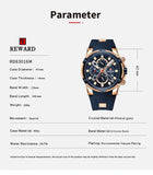 New Blue Waterproof Top Luxury Brand Chronograph Sport Quartz Watches For Men - Military Style Mens Watches
