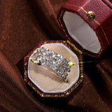 Sparkling Silver 10 Stones 3.26cttw Twist Shank Wedding  Engagement Moissanite Diamonds Eternity Jewellery Rings  - The Jewellery Supermarket