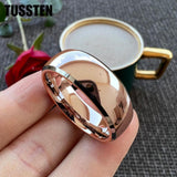 New Arrival Beveled Dome Polishing Finish Comfort Fit 6/8MM Tungsten Carbide Wedding Rings Men and Women