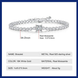 Radiant 1ct D Color VVS1 14K WGP Radiant Cut Square High Quality Moissanite Diamonds Bracelets - Luxury Jewellery - The Jewellery Supermarket
