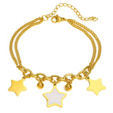 New Stainless Steel Charm Bracelets Sweet Stars Shell Pendants Bell Elegance Chain New Design Fashion Bracelet - The Jewellery Supermarket
