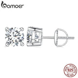 Heart Prong 2CTW D Colour VVS1Moissanite Diamonds Earrings for Women Sparkling Silver Wedding Fine Jewellery