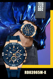 Fashion Quartz Analog Silicone Strap Date Waterproof Luminous Chronograph Casual Watches for Men - The Jewellery Supermarket