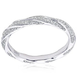 Infinity Twist 14K Gold Plated Moissanite Diamonds Wedding Engagement Eternity Rings For Women, Silver Fine Jewellery - The Jewellery Supermarket